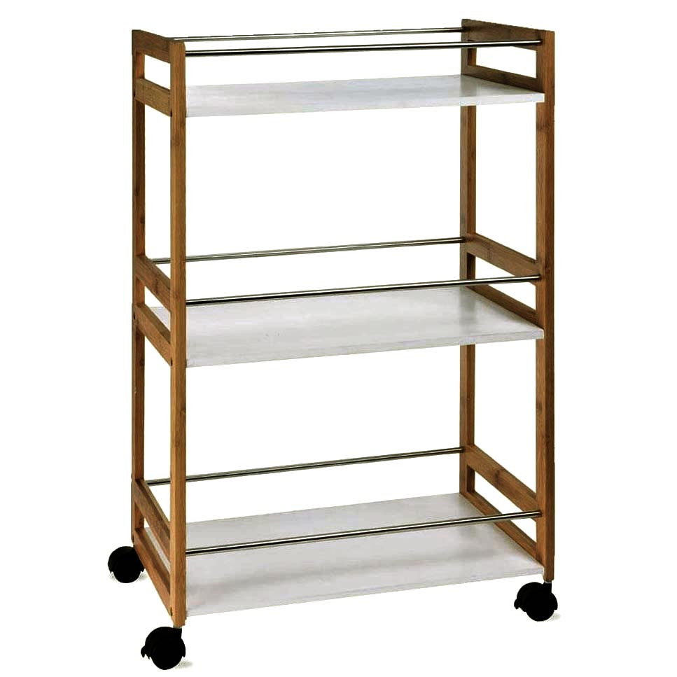 Этажерка для ванной на колёсиках 