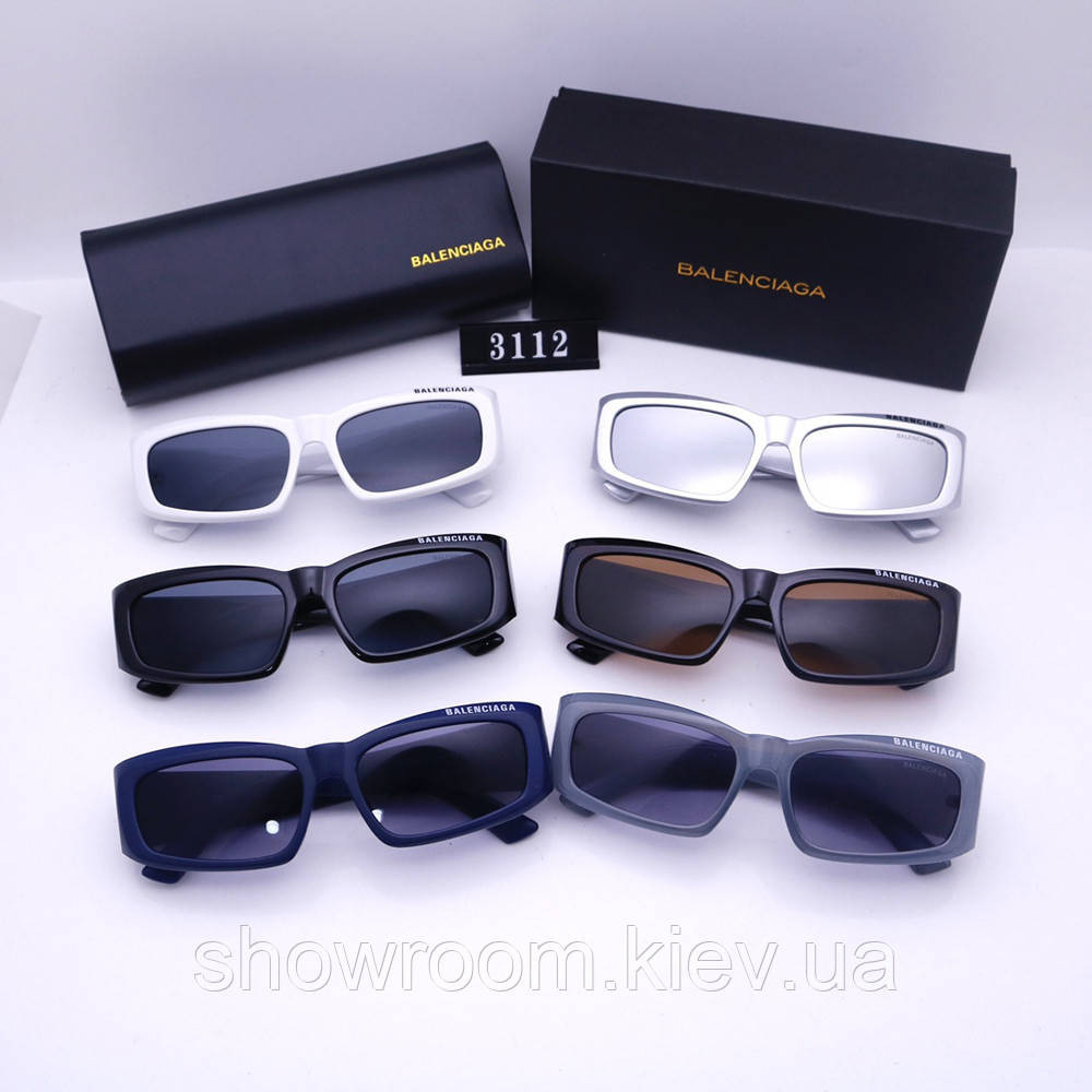 Жіночі сонцезахисні окуляри Balenciaga (23012) black Київ - фото 2
