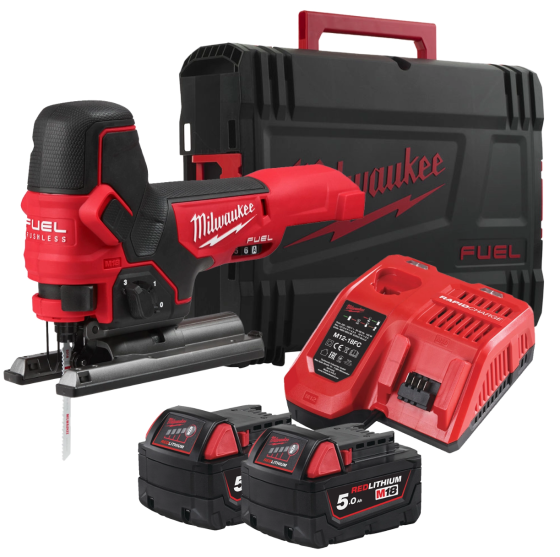 Лобзик аккумуляторный бесщеточный MILWAUKEE, M18 FBJS-502X (зарядное устройство М12-18 FС, 2 аккумулятора М18 В5 5Аг. полотно, адапт Одесса