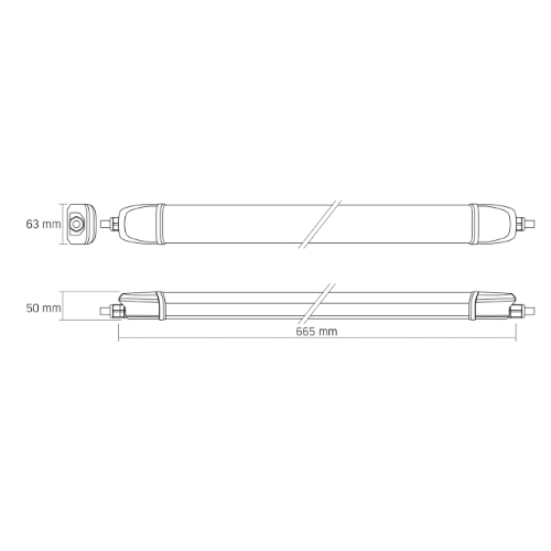 LED Світильник лінійний 20W 0,6м 5000К 220V IP65 магістральний VL-BNWL04-20065 Videx Житомир - изображение 3