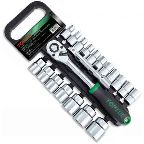 Набір головок з тріскачкою TOPTUL 1/2" 20ед. 8-32мм GABB2001 Одеса
