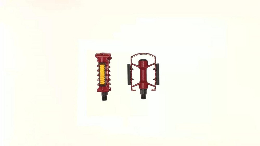 Педалі велосипедні (з катафотами, метал, червоні) Мукачево - фото 1