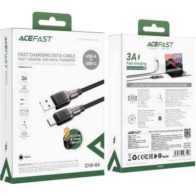 Дата кабель USB 2.0 AM to Type-C 1.2m 3.0A silicone braid C10-04 Acefast (6974316283126) Винница