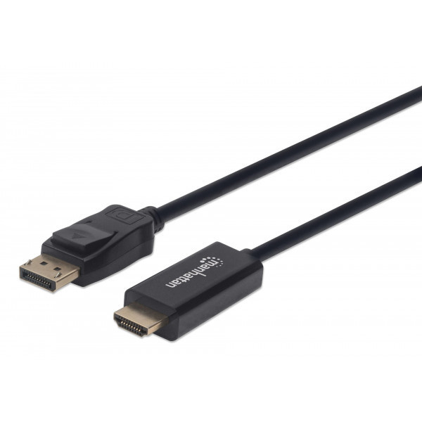 Кабель DisplayPort M — HDMI M 1 м, 4K@60Hz UFHD, Manhattan (153195) Київ - фото 1
