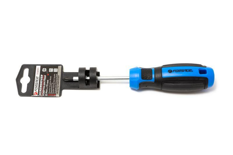 Отвертка крестовая магнитная PH1х38мм, на пластиковом держателе Forsage F-7110381 Одесса - изображение 1