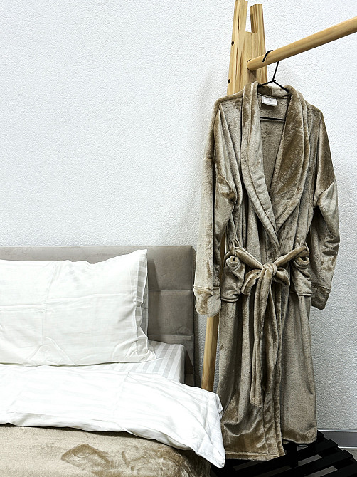 Ecotton Халат Ecotton XXL з мікрофібри бежевий well soft Beige ХХЛ великий розмір Київ - фото 1