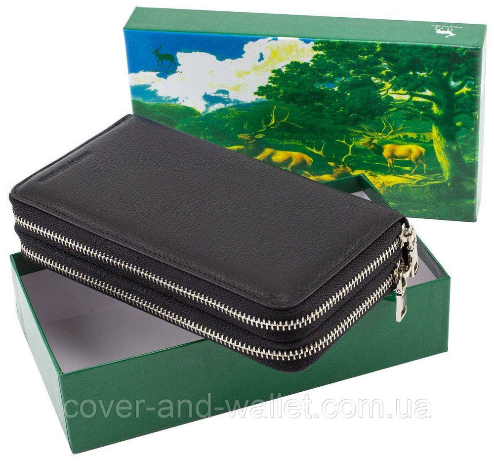 Шкіряний чоловічий гаманець клатч на дві блискавки Marco Coverna 801 Київ - фото 1
