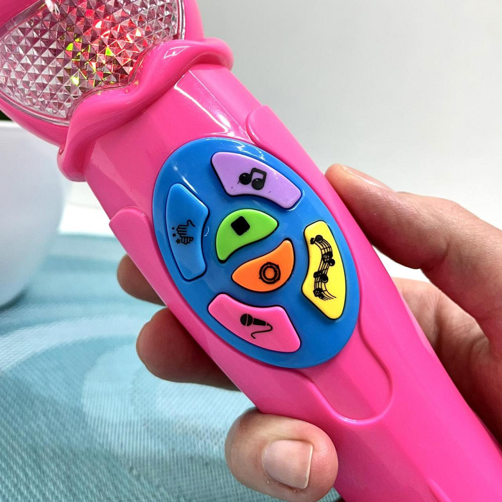 Мікрофон Limo Toy музичний дитячий 19см Рожевий (7043 UA) Чернігів - фото 8