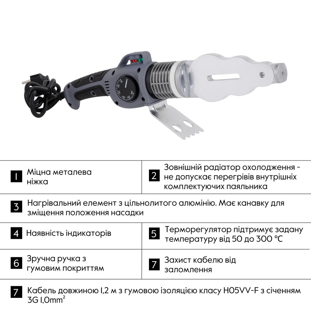 Паяльник для PPR Ø20-63 (механический), 1500 Вт Thermo Alliance BASE-101 Киев - изображение 3