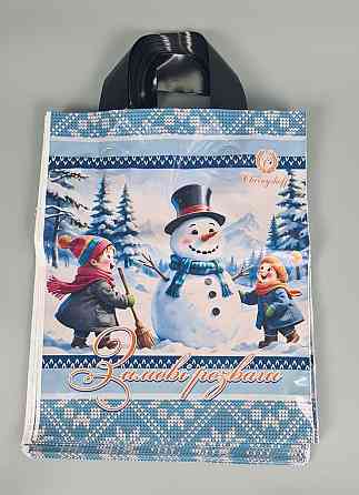 Пакет ламинированный с петлевой ручкой маленький  Н.Год 