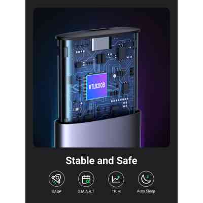 Кишеня зовнішня Ugreen SSD M.2 (NVME) M-KEY UGREEN 3.2 GEN2 CM400 gray (90264) Вінниця