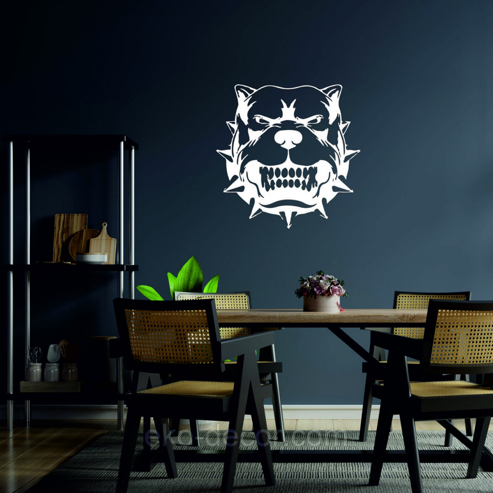 Декоративне настінне Панно «Собака», Декор на стіну 70*70 см, Білий Київ - фото 3