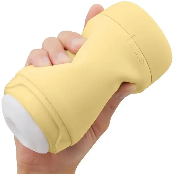 Мастурбатор TENGA PUFFY Custard Yellow, ультрам’який матеріал, багаторазовий, наскрізний Львів