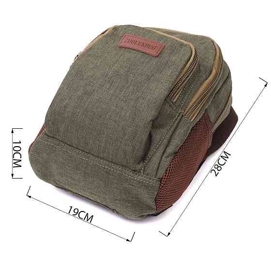 Практичний рюкзак з поліестру з великою кількістю кишень Vintage 22145 Оливковий Київ