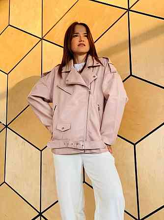 Женская куртка оверсайз Пудровый XL Харьков