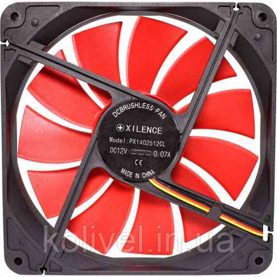Вентилятор для корпуса 140mm Xilence XPF140.R Red/Black, Retail Box (XF050) Киев