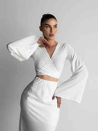 Женский элегантный романтичный костюм двойка Шелк Армани люкс Одесса