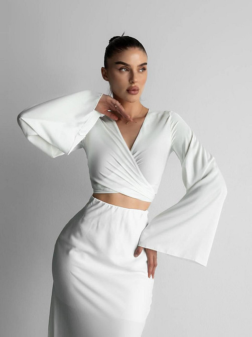 Жіночий елегантний романтичий костюм двійка Шовк Армані люкс Одеса - фото 4