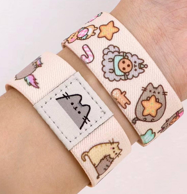Браслет kawaii кот в стиле Пушин эластичный тканевый милый аксессуар на руку Киев - изображение 4
