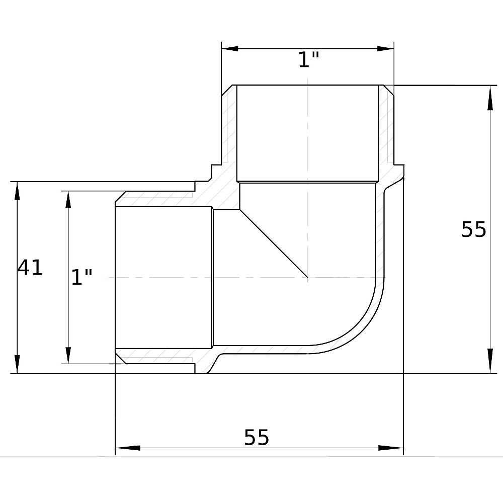 Кутник 1″ЗЗ нікельований NL552S OPTIMUM Тернопіль - фото 3