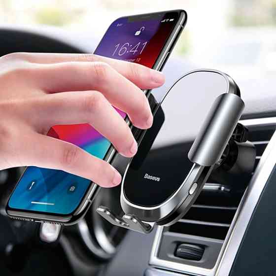 Тримач для мобiльного Baseus Smart Car Mount Cell Phone Holder Silver Київ