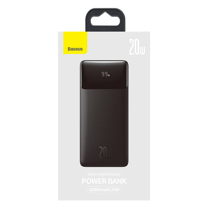 Power bank (Зовнішній акумулятор) Baseus Bipow 20W 10000 mAh PPBD050301 (Чорний) Николаев - изображение 9