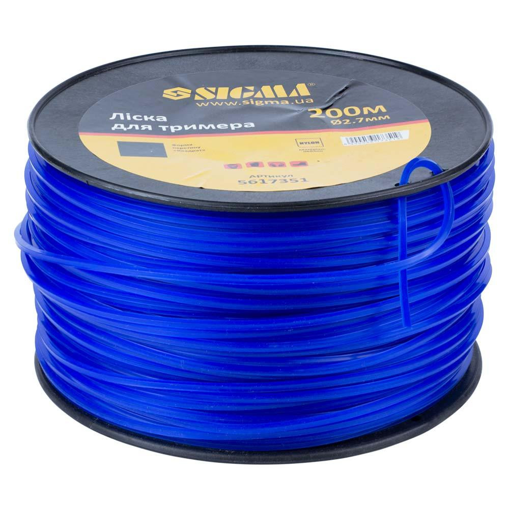 Волосінь для тримера квадрат Ø2.7 мм 200 м котушка SIGMA (5617351) Київ - фото 1