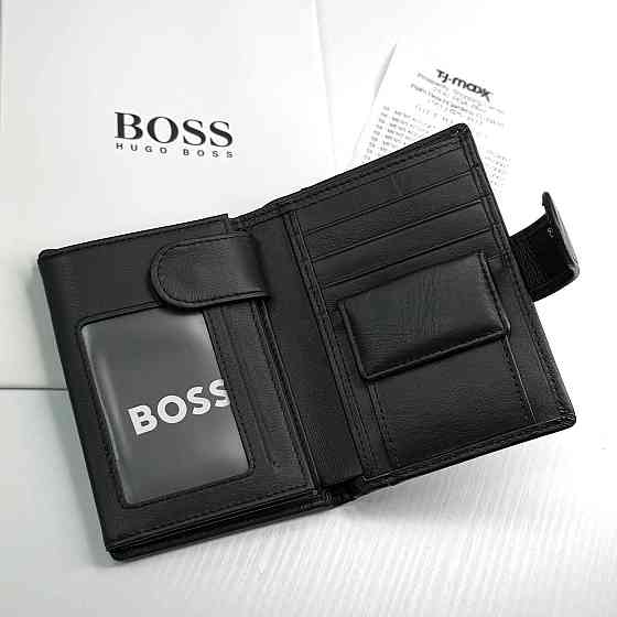 Мужской брендовый кошелек на застежке Boss (7702) Киев
