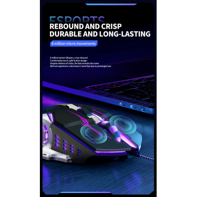 Мышка XO M10 Wireless Black/Silver (M10 Black+Silver) Винница - изображение 3