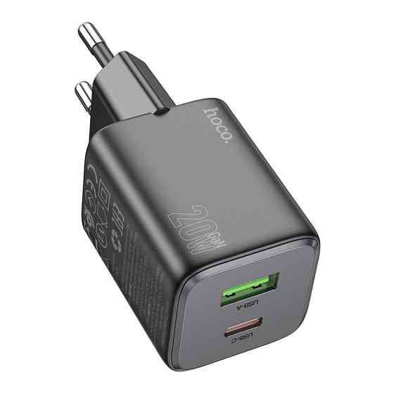 Мережевий зарядний пристрій HOCO N41 Almighty PD20W+QC3.0 charger Black Київ