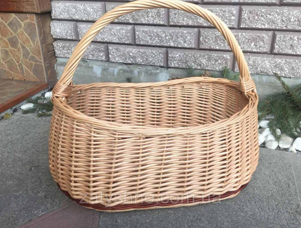 Корзина плетеная базарная  | корзина пасхальная  | корзина из лозы длинная Киев - изображение 1