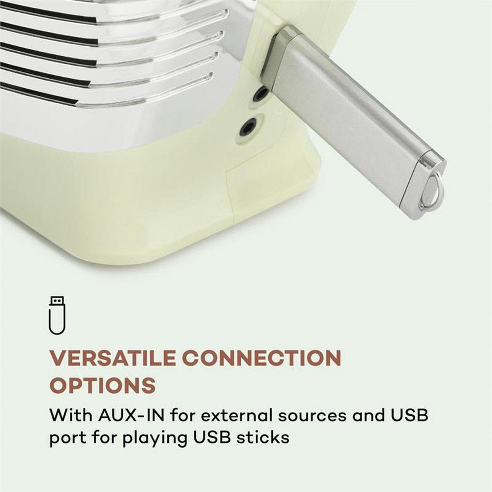 Проигрыватель в стиле ретро Auna RCD-70 DAB радио FM DAB+ CD плеер USB Bluetooth крем Германия Днепр - изображение 6