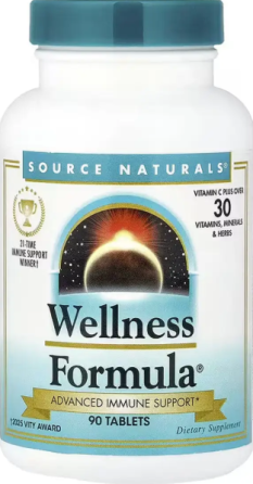 Підтримка імунітету Source Naturals Wellness Formula 90 таб Київ