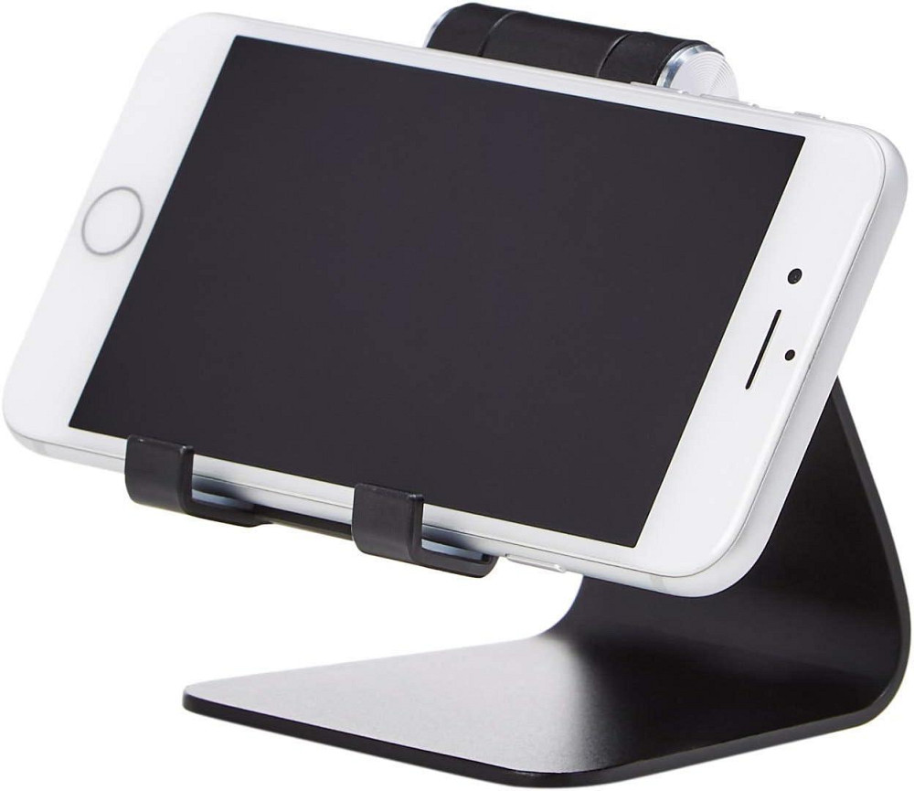 Підставка для телефона Amazon Basics Adjustable Mobile Phone Stand чорна регульована складна алюмінієва з гумовими накладками Київ - фото 4