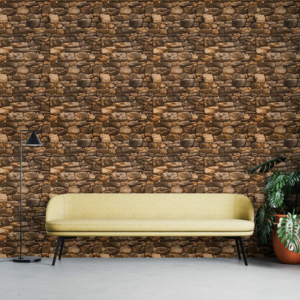 Самоклеющиеся обои 2800х450х1,5мм Жёлтый мрамор SW-00000728 Днепр - изображение 5