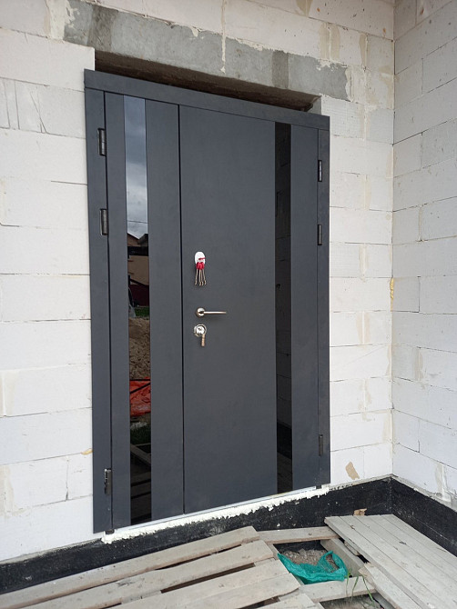 Форт-М Двері полуторні вуличні 3х контурні! Модель Тріо-Лофт, колір Графіт 1200 Київ - фото 5