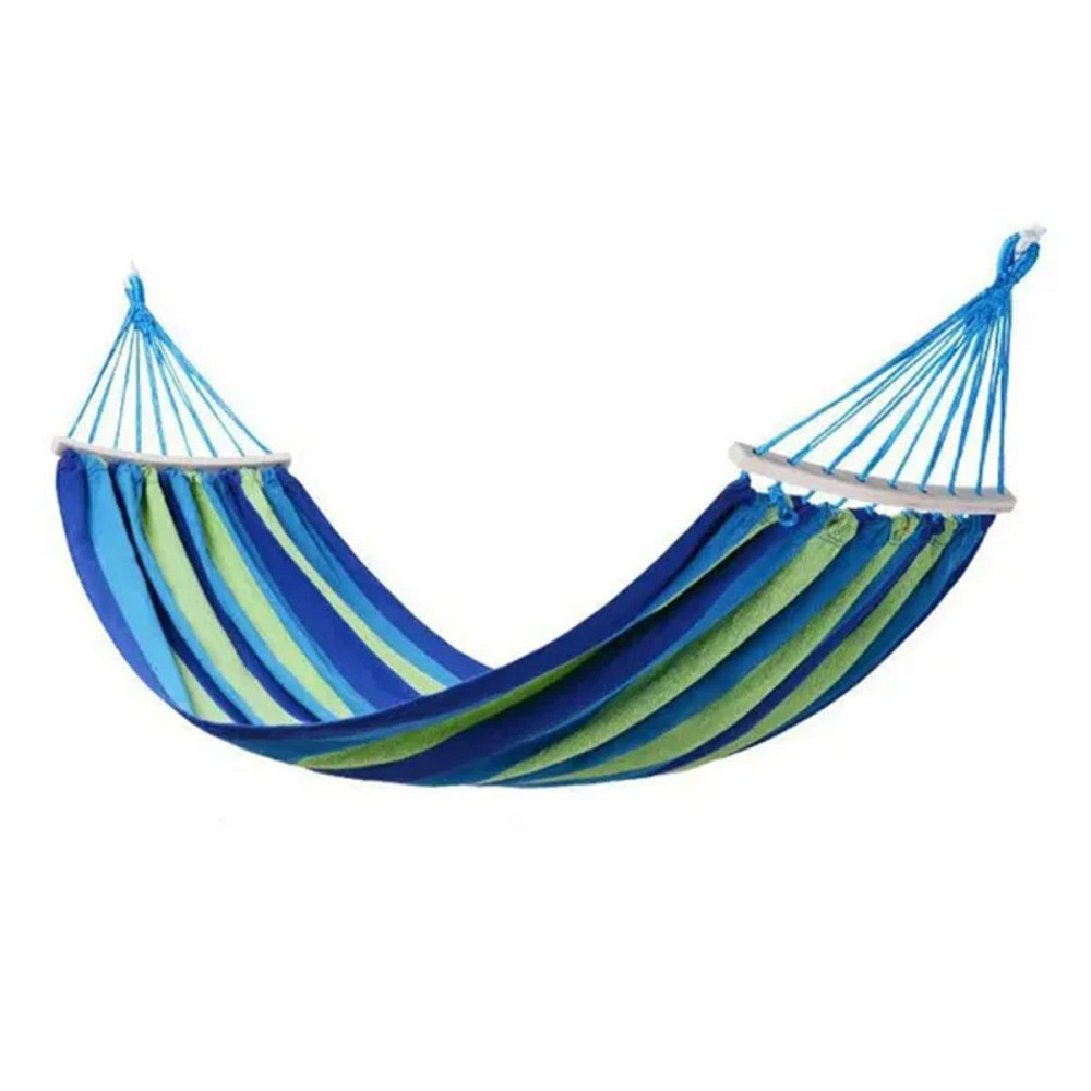 Гамак туристичний підвісний тканинний 174х80 см з планкою Синій SJ-0010-2BL Коломия - фото 1