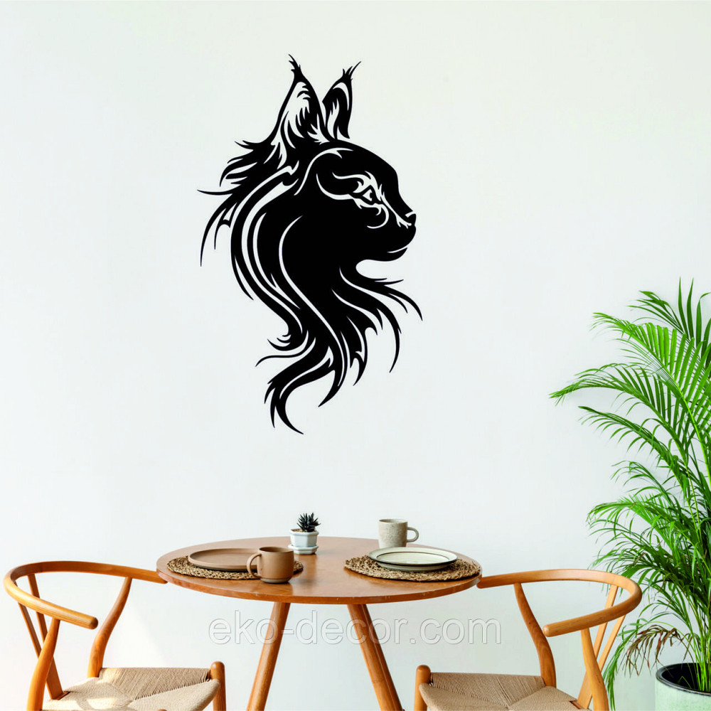 Декоративное настенное Панно «Кот» Декор на стену 90*54 см, Черный Киев - изображение 10