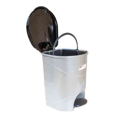 Контейнер для мусора Irak Plastik Bella №3 с педалью серый металлик 30 л (4567) Винница