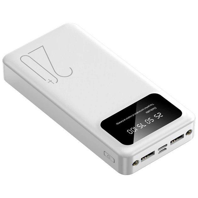 Універсальна зарядна батарея Power Bank 20000 mAh PB-LED20 Білий Київ - фото 1