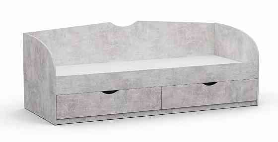 Кровать односпальная L-6, Бетон, 2030х834х766 Львов