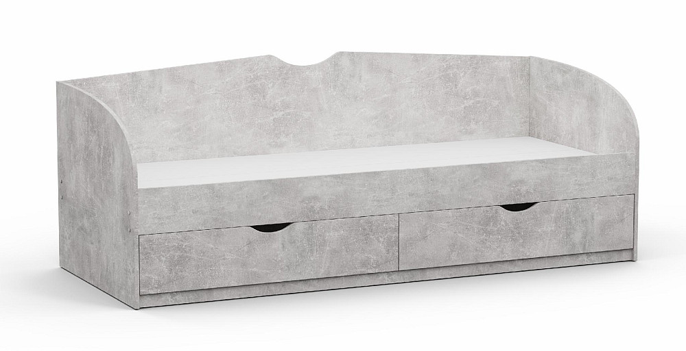 Кровать односпальная L-6, Бетон, 2030х834х766 Львов - изображение 1