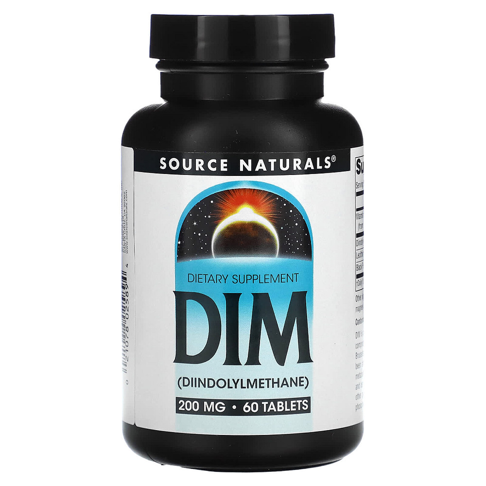Дииндолилметан, DIM, Source Naturals, 200 мг, 60 таблеток Луцк - изображение 1
