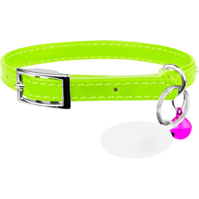 Ошейник для животных WAUDOG GLAMOUR с резинкой и стразами для кошек (салатовый) (32545) Винница - изображение 1