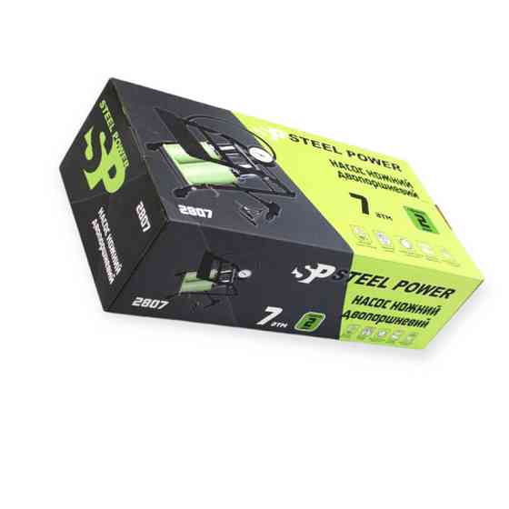 Насос ножной 2 цилиндра метал. с маном 7 атм (55х120) усил. steel power Мукачево