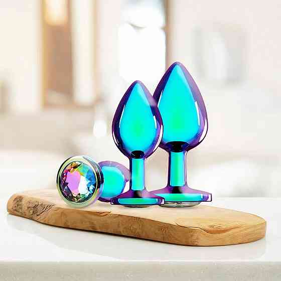 Набор анальных пробок Venice Collection - Metal Anal Plug Set - Iridescent Sex Aura Киев