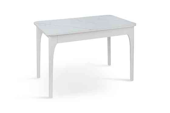 Стіл Фієста (110+35)*70, білий/мрамор білий Київ