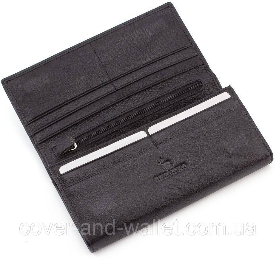 Женский кожаный кошелек на магнитной фиксации пудрового цвета Marco Coverna Черный Киев - изображение 3