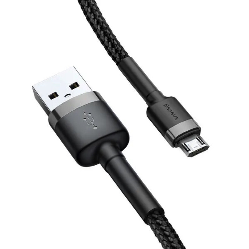 Кабель Baseus Cafule Cable USB For Micro 2.4A 1m Gray+Black Київ - фото 4