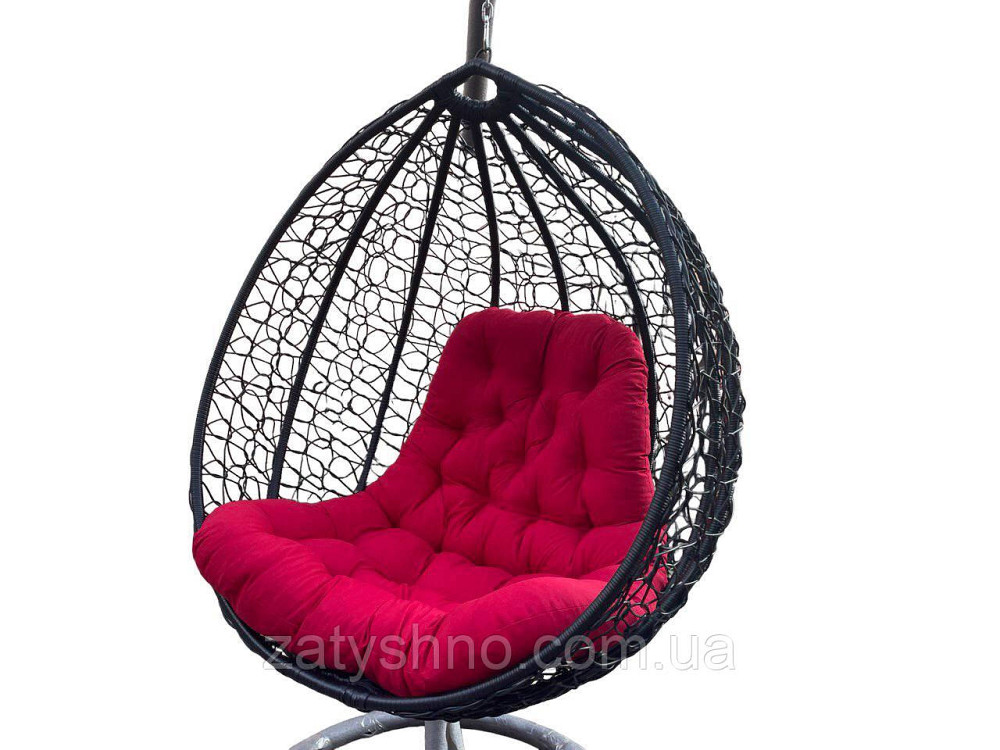 Чорний ротанговий кокон з подушкою Київ - фото 4